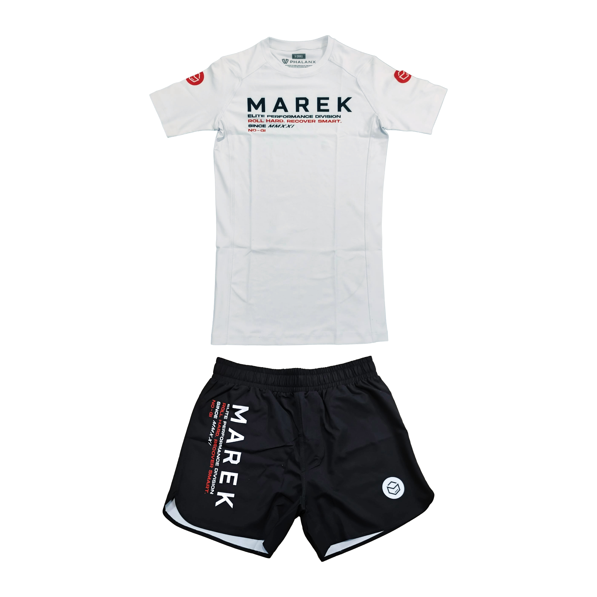 BJJ Rash Guard Set - White & Black