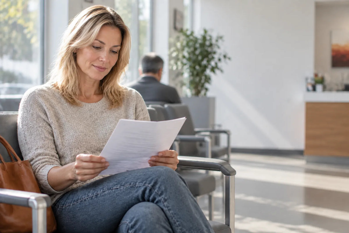 Woman waiting for a hormone test results
