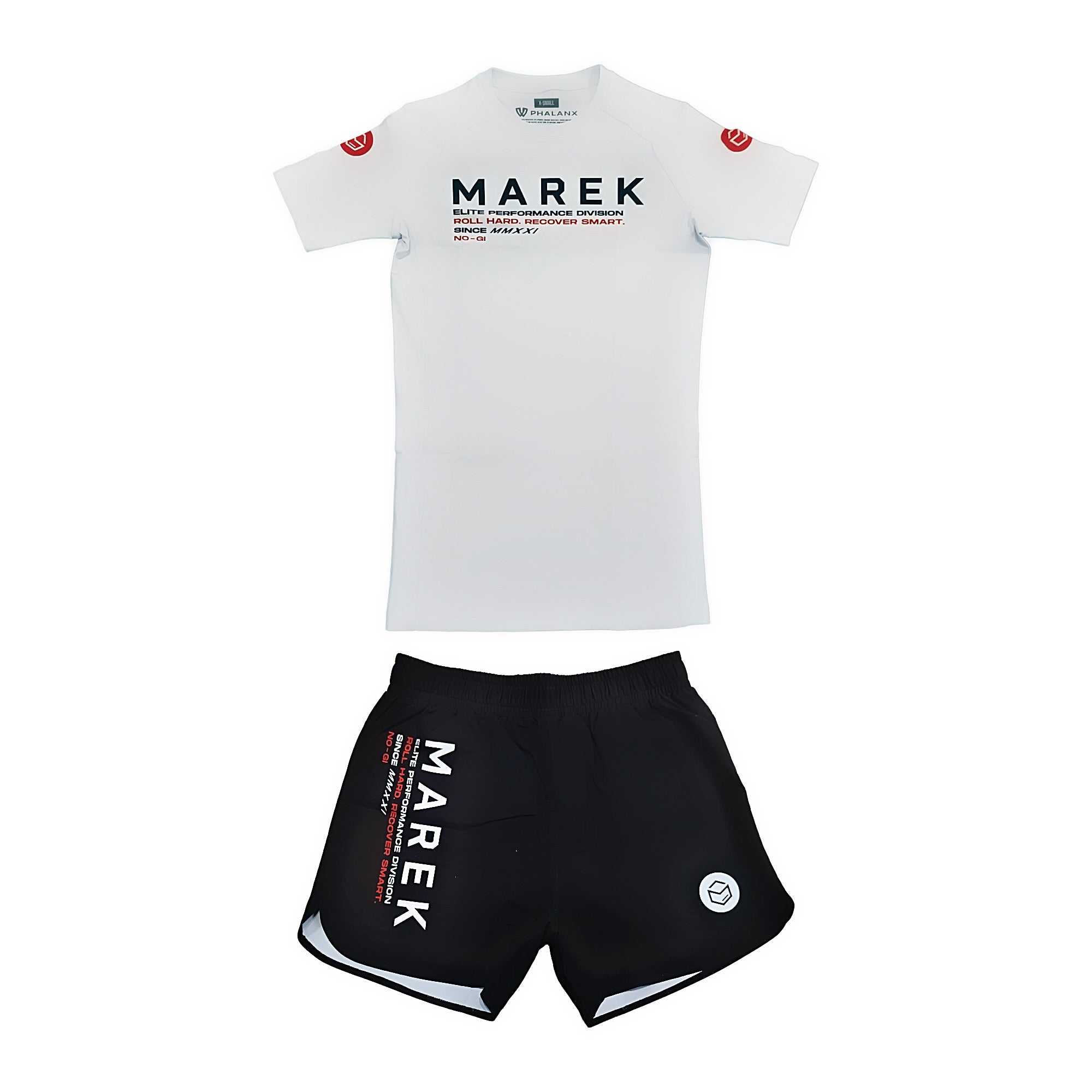 BJJ Rash Guard Set - White & Black