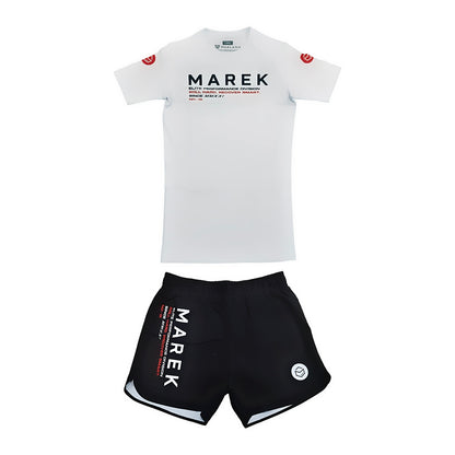 BJJ Rash Guard Set - White & Black