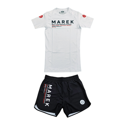 BJJ Rash Guard Set - White & Black